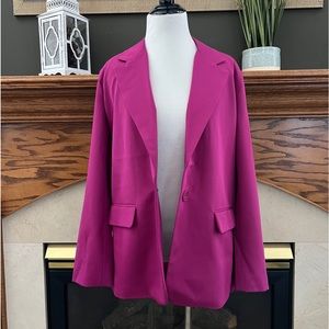 Band of the‎ Free Women's Fuchsia Oversized Blazer Size Small NEW